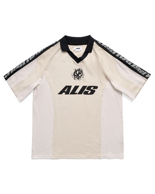 ALIS ALAIN POLO TEE SAND/ANTARTICA OFF WHITE